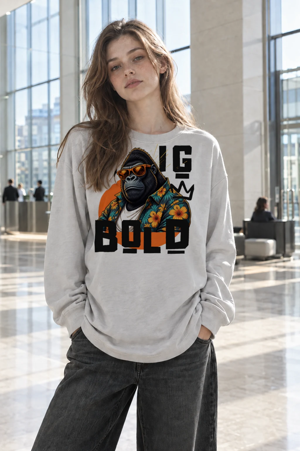 "Big Bold Gorilla" Unisex Longsleeve T-shirt | Gildan 2400