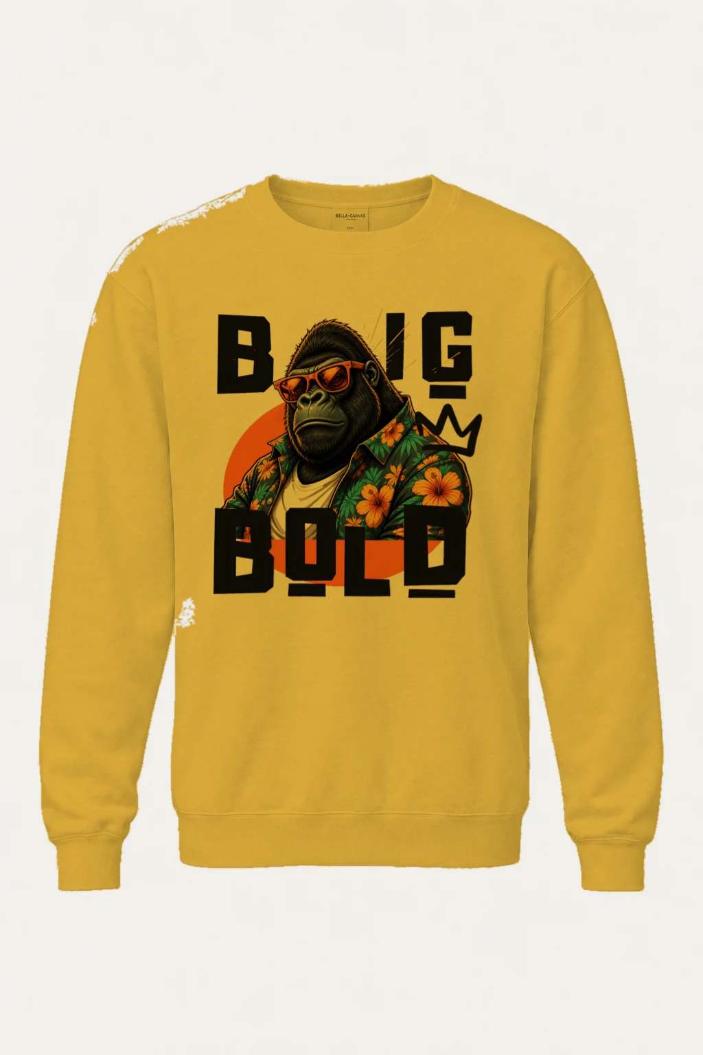 "Big Bold Gorilla" Unisex Sponge Fleece Crewneck Sweatshirt | Bella + Canvas 3901