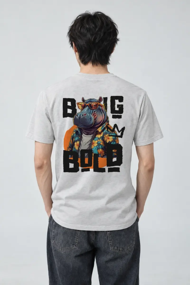 "Big Bold" Heavyweight Unisex Crewneck T-shirt | Gildan 5000