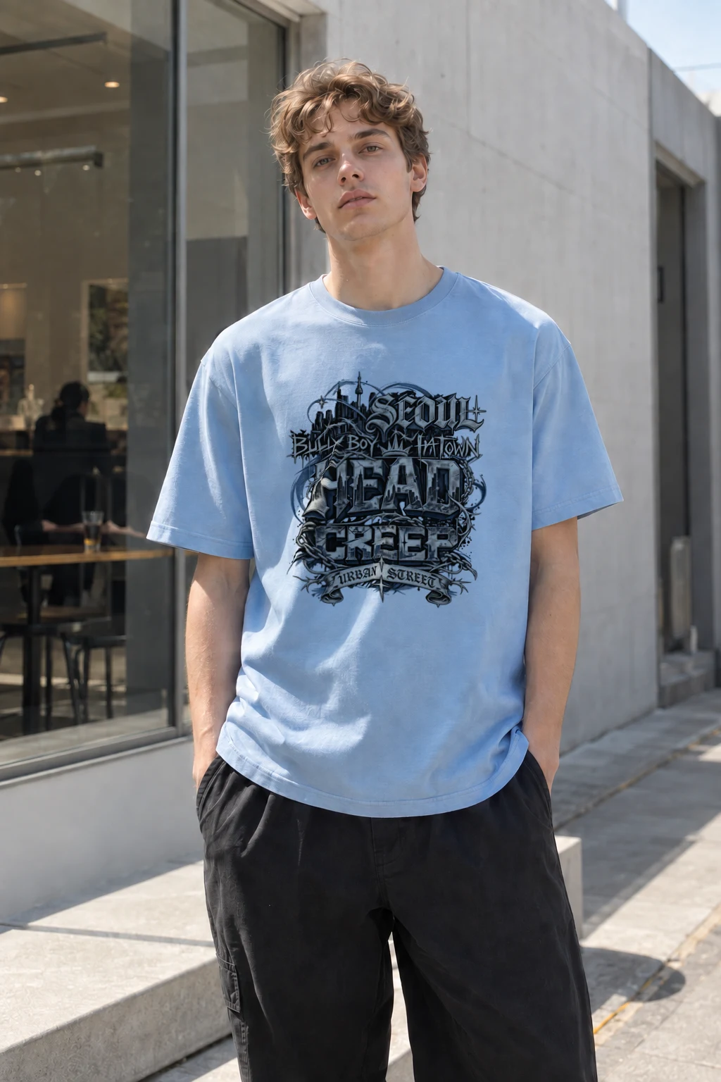 "Big Boy Town" Heavyweight Unisex Crewneck T-shirt | Gildan 5000