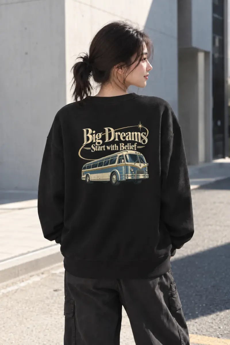 "Big Dreams Start With Belief" Heavy Blend Unisex Crewneck Sweatshirt | Gildan 18000