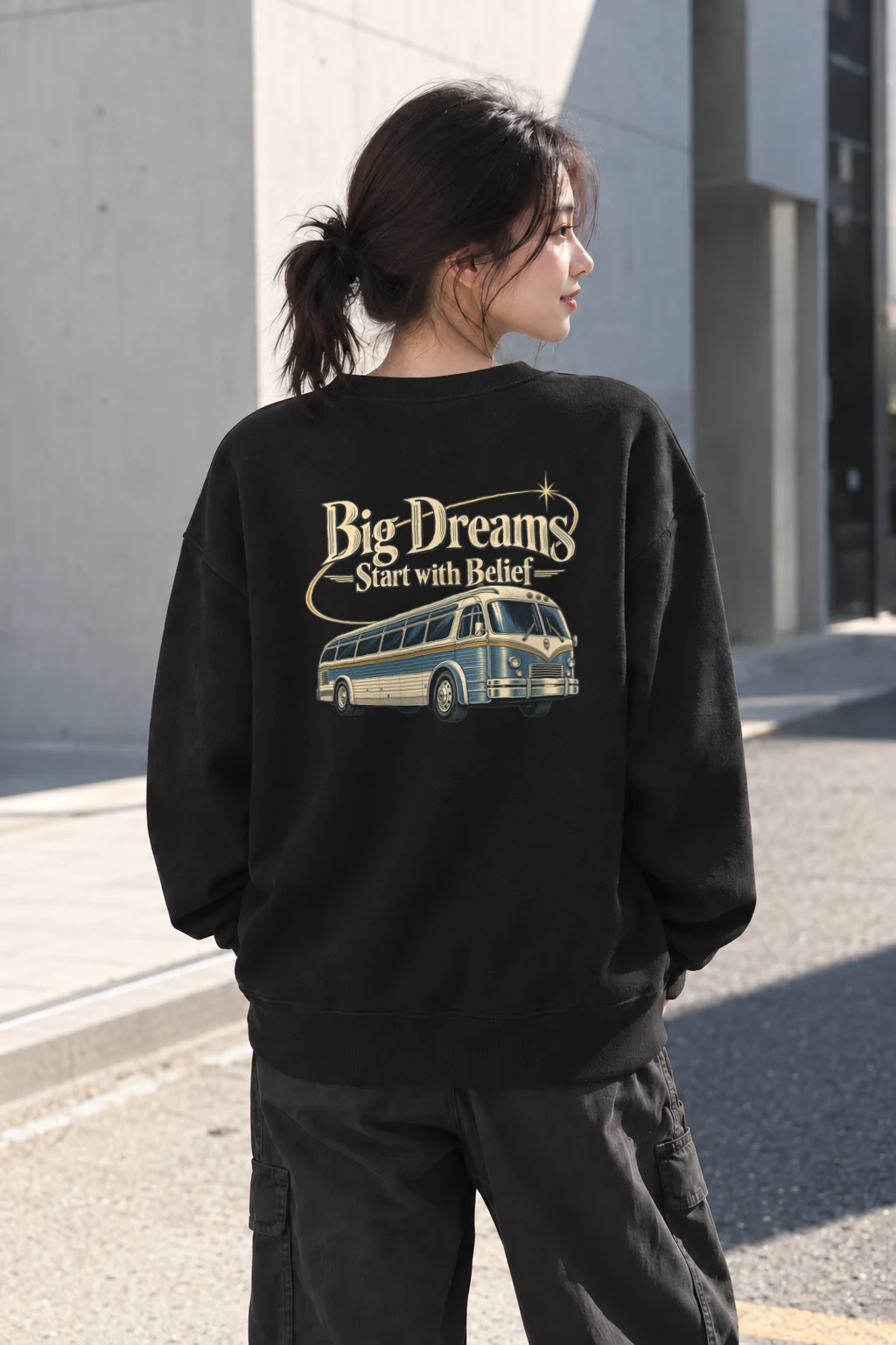 "Big Dreams Start With Belief" Heavy Blend Unisex Crewneck Sweatshirt | Gildan 18000