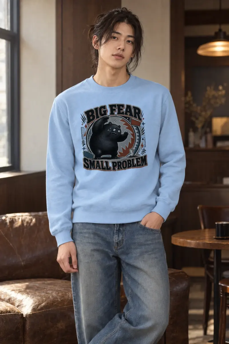 "Big Fear Small Problem" Heavy Blend Unisex Crewneck Sweatshirt