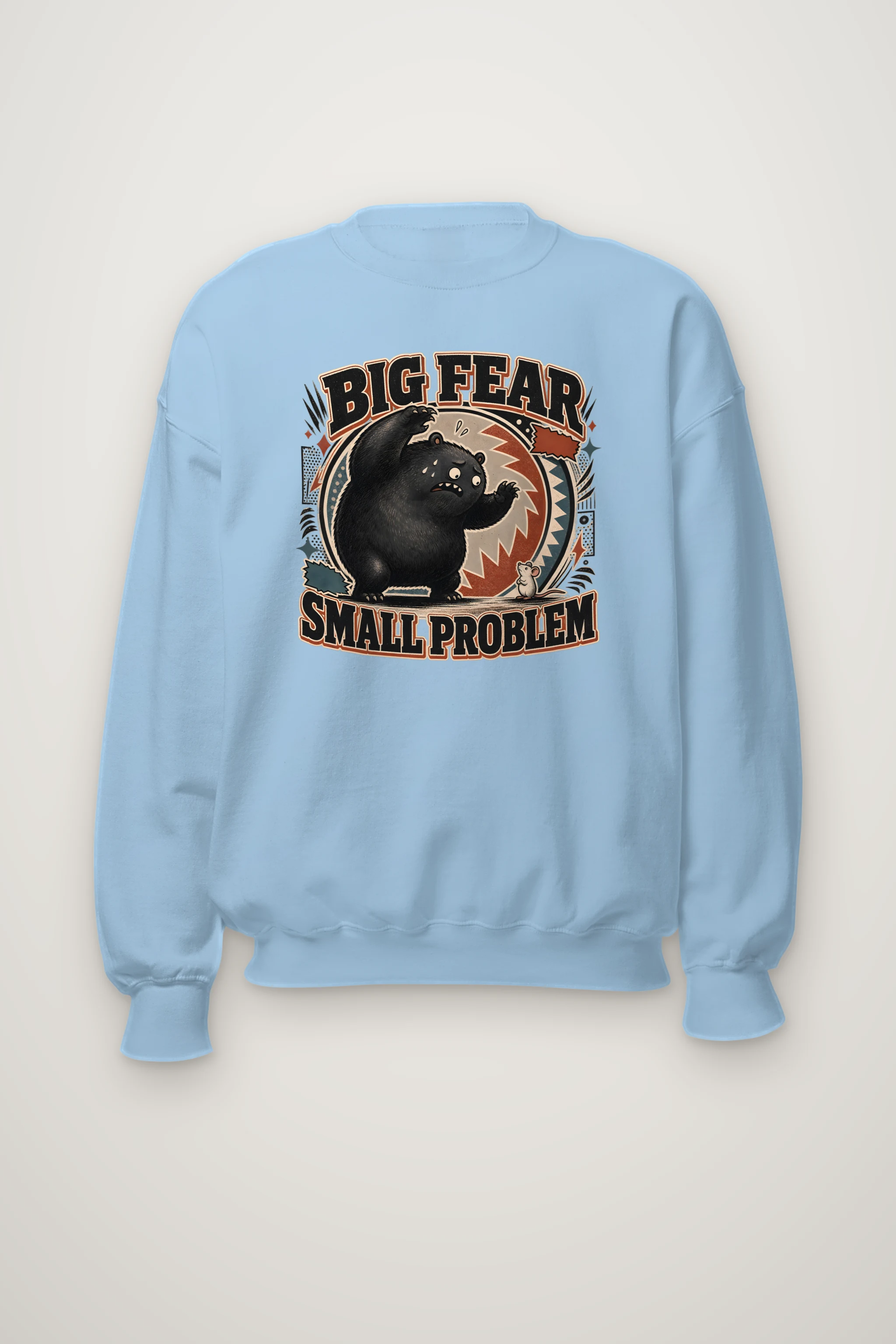 "Big Fear Small Problem" Heavy Blend Unisex Crewneck Sweatshirt