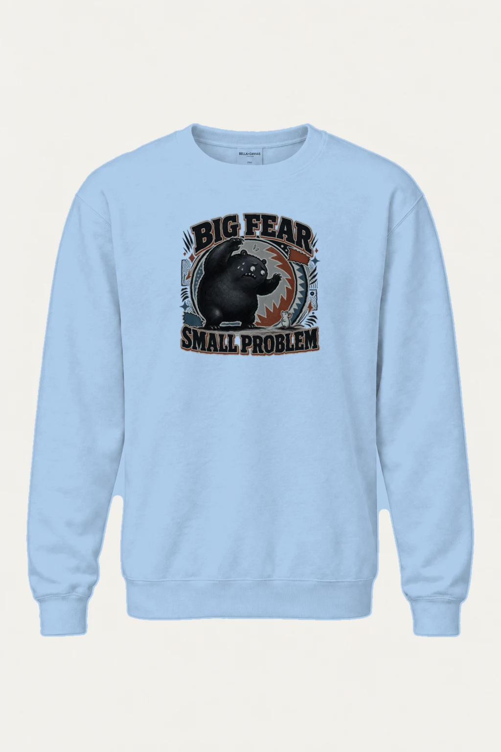 "Big Fear Small Problem" Heavy Blend Unisex Crewneck Sweatshirt | Gildan 18000