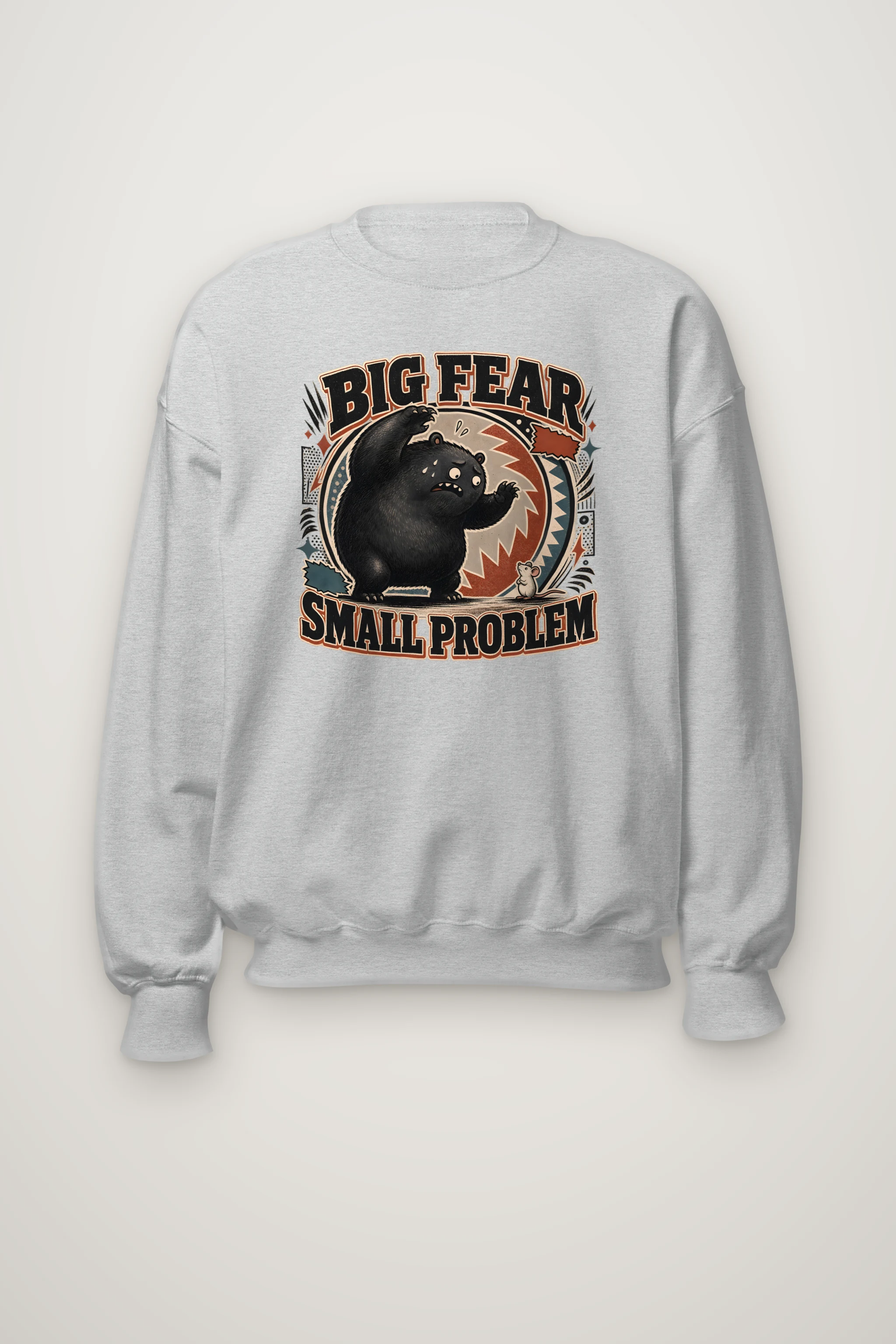 "Big Fear Small Problem" Heavy Blend Unisex Crewneck Sweatshirt