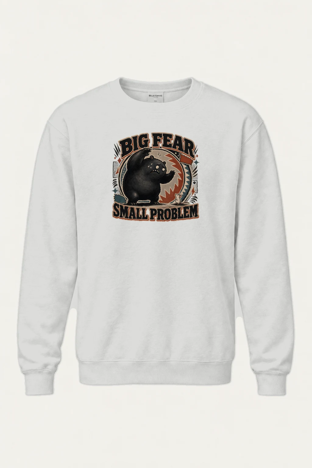 "Big Fear Small Problem" Heavy Blend Unisex Crewneck Sweatshirt | Gildan 18000
