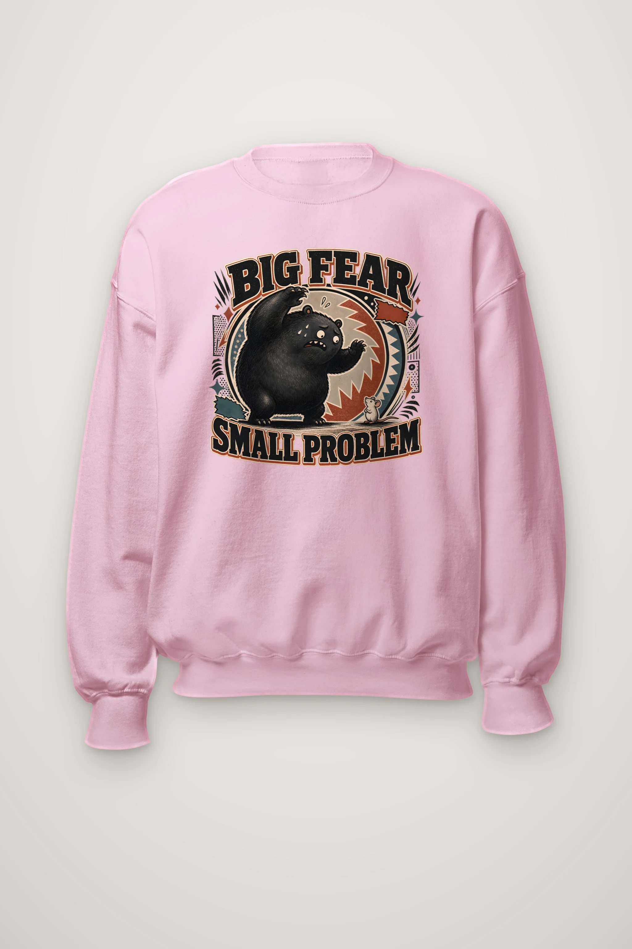 "Big Fear Small Problem" Heavy Blend Unisex Crewneck Sweatshirt