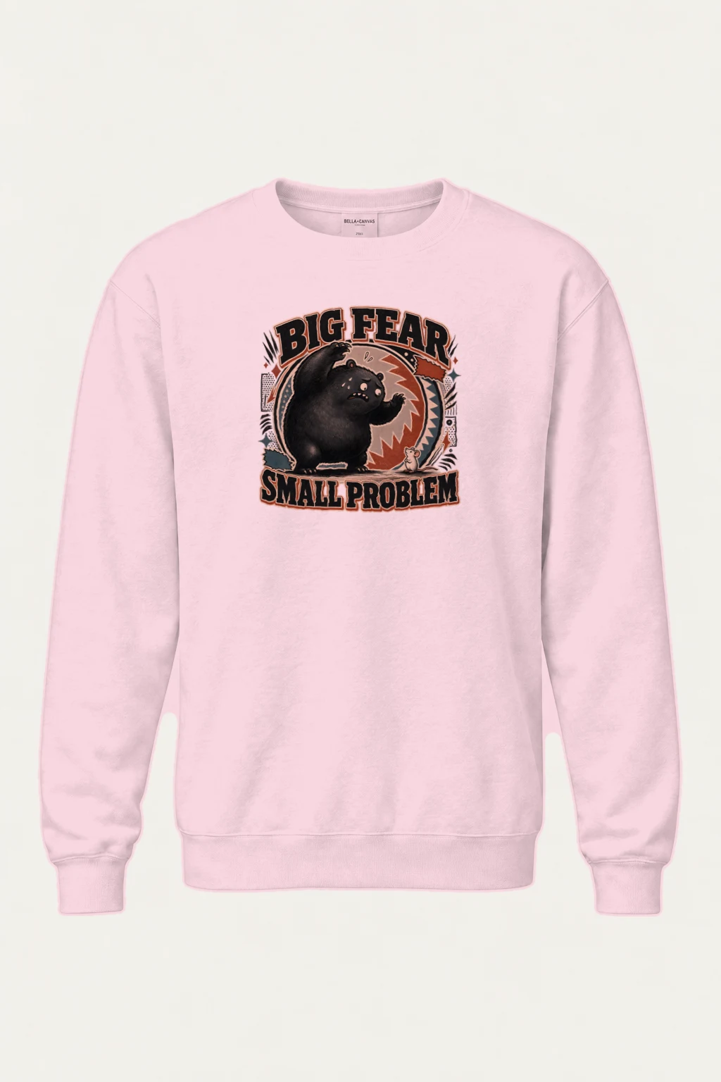 "Big Fear Small Problem" Heavy Blend Unisex Crewneck Sweatshirt | Gildan 18000
