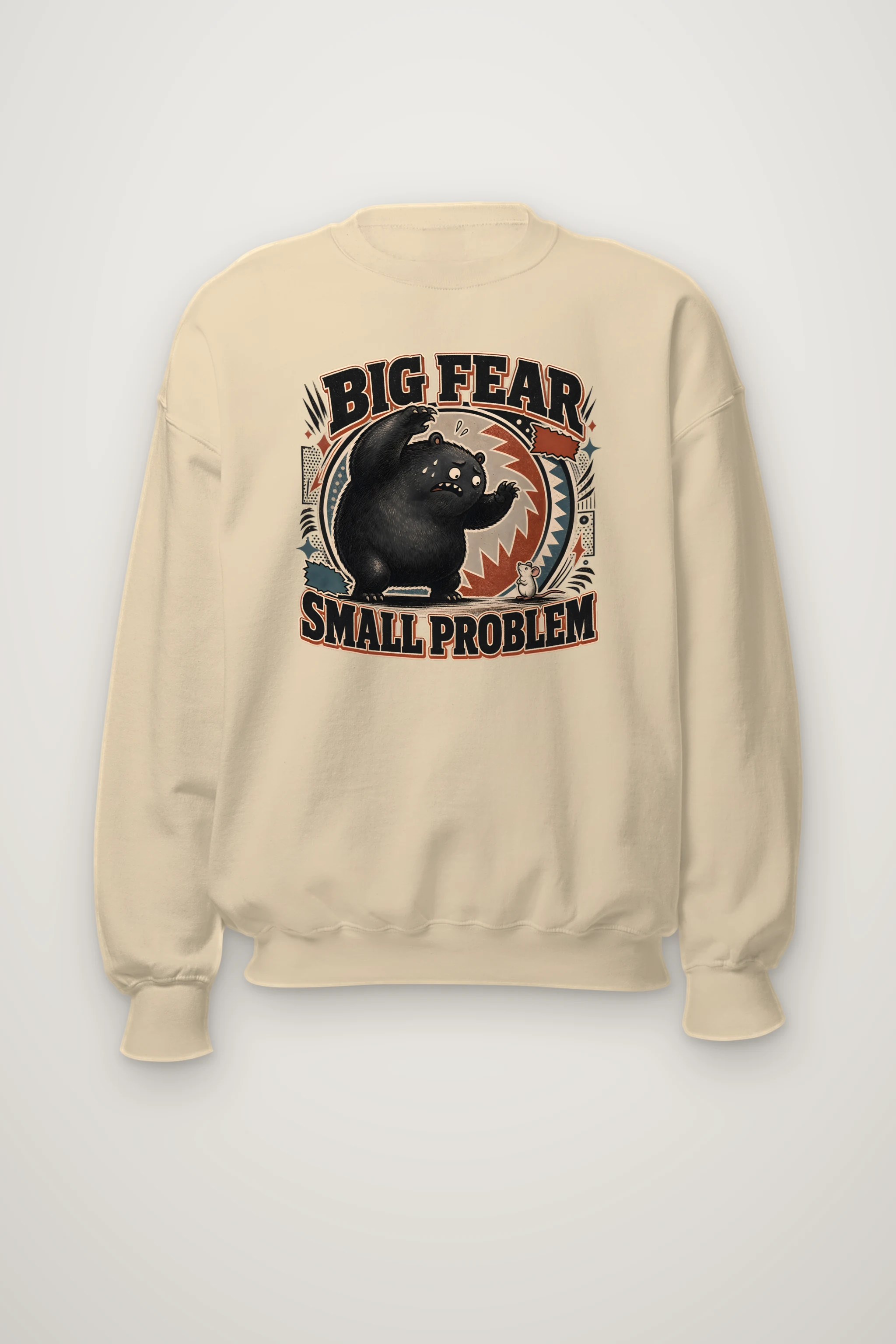 "Big Fear Small Problem" Heavy Blend Unisex Crewneck Sweatshirt