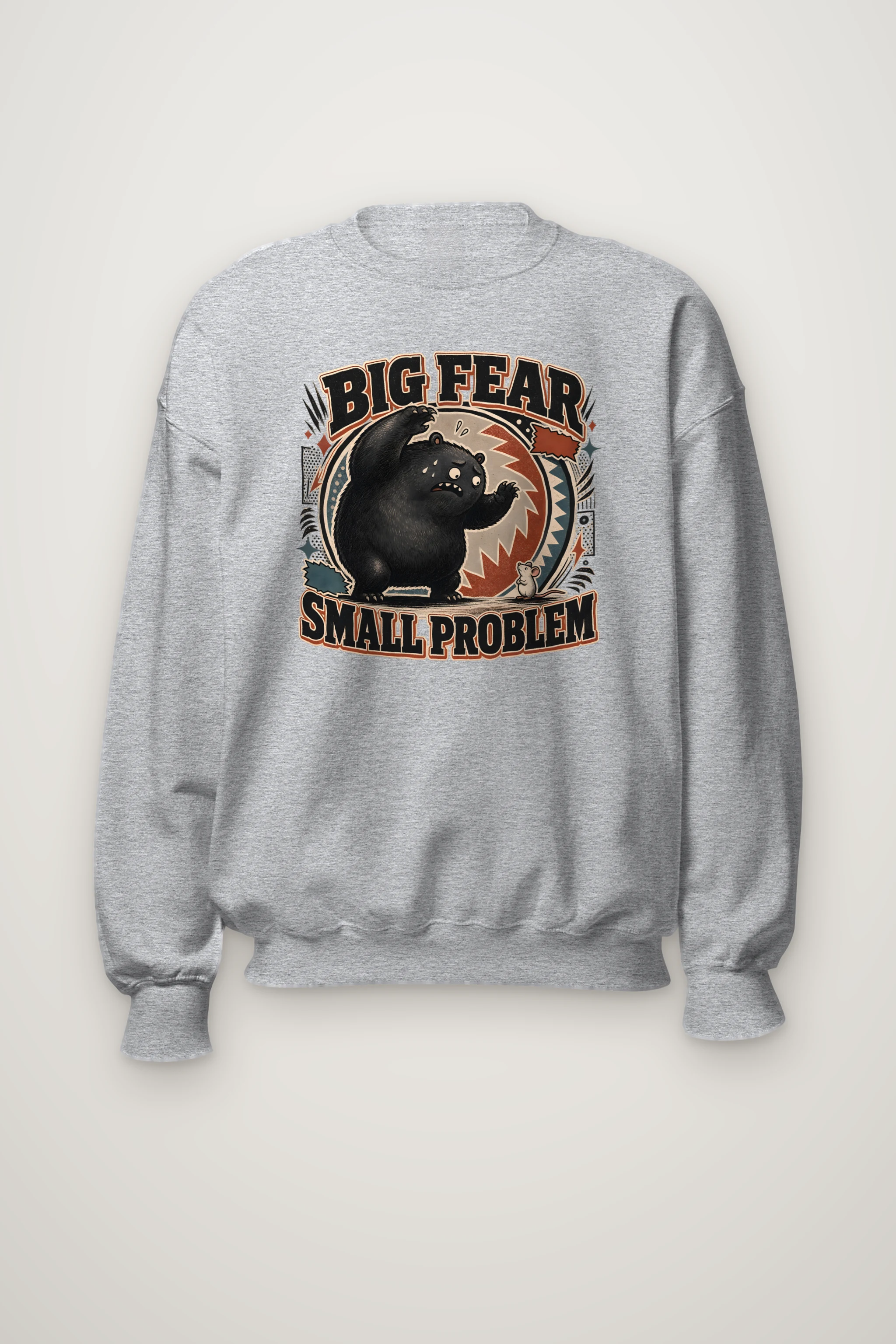 "Big Fear Small Problem" Heavy Blend Unisex Crewneck Sweatshirt