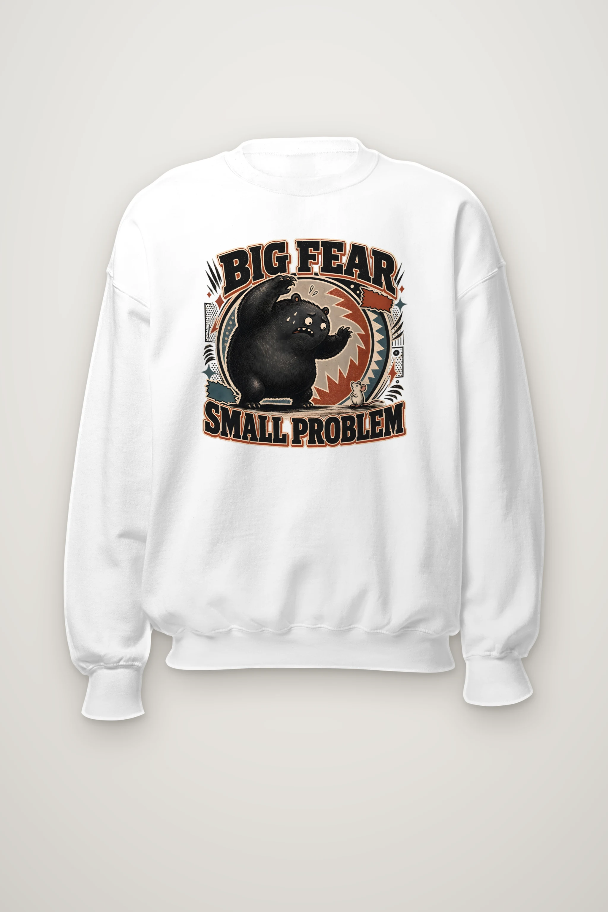 "Big Fear Small Problem" Heavy Blend Unisex Crewneck Sweatshirt