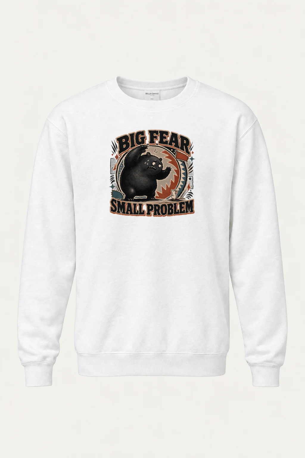 "Big Fear Small Problem" Heavy Blend Unisex Crewneck Sweatshirt | Gildan 18000