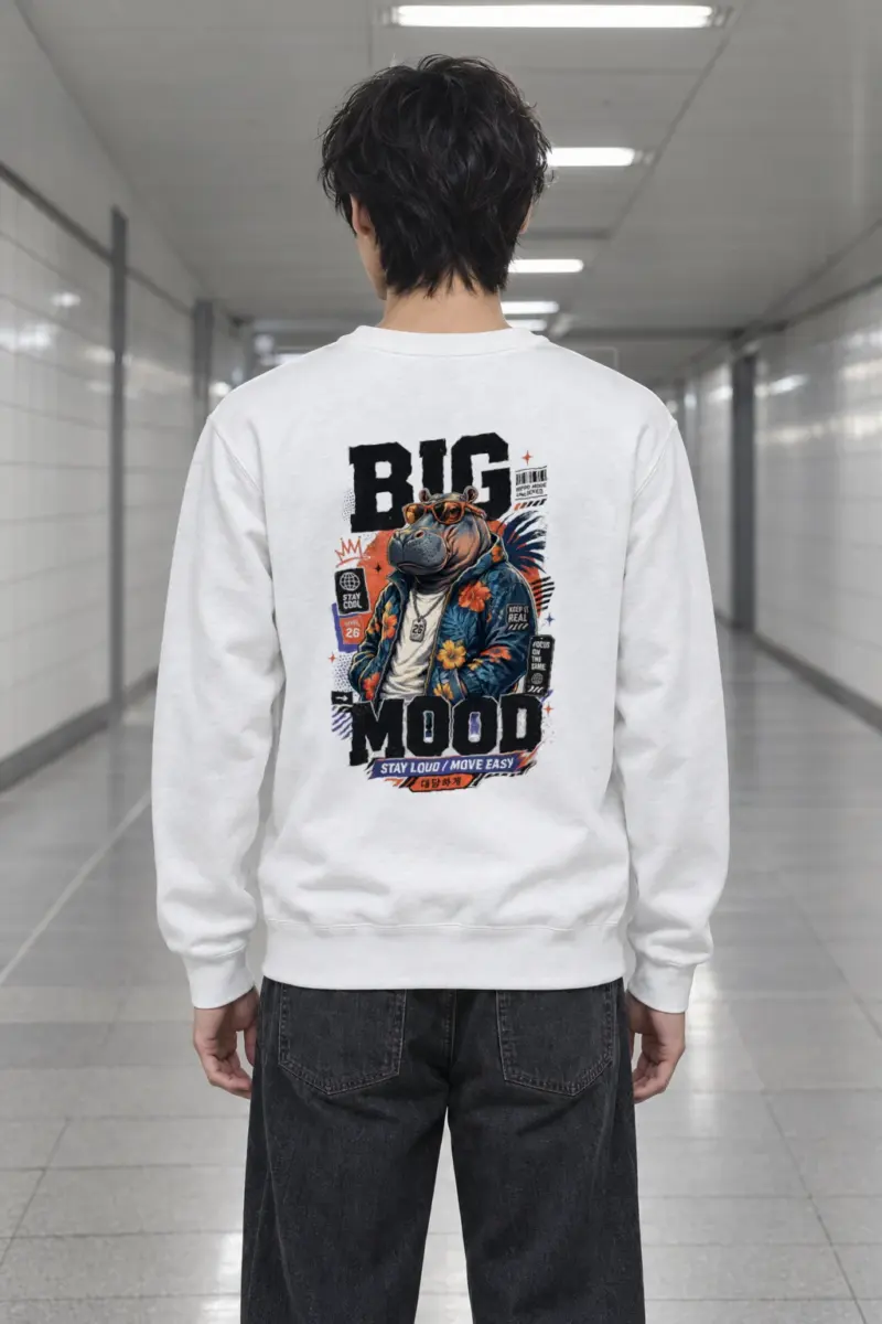 "Big Hippo Mode" Heavy Blend Unisex Crewneck Sweatshirt