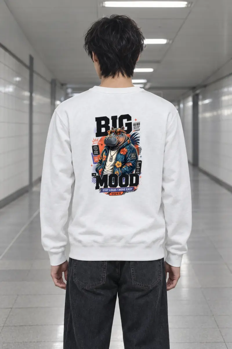 "Big Hippo Mode" Heavy Blend Unisex Crewneck Sweatshirt