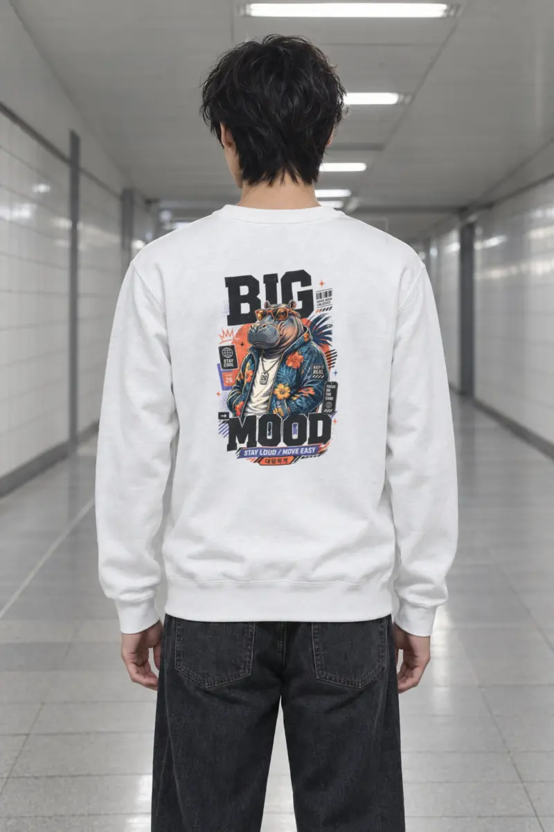 "Big Hippo Mode" Heavy Blend Unisex Crewneck Sweatshirt