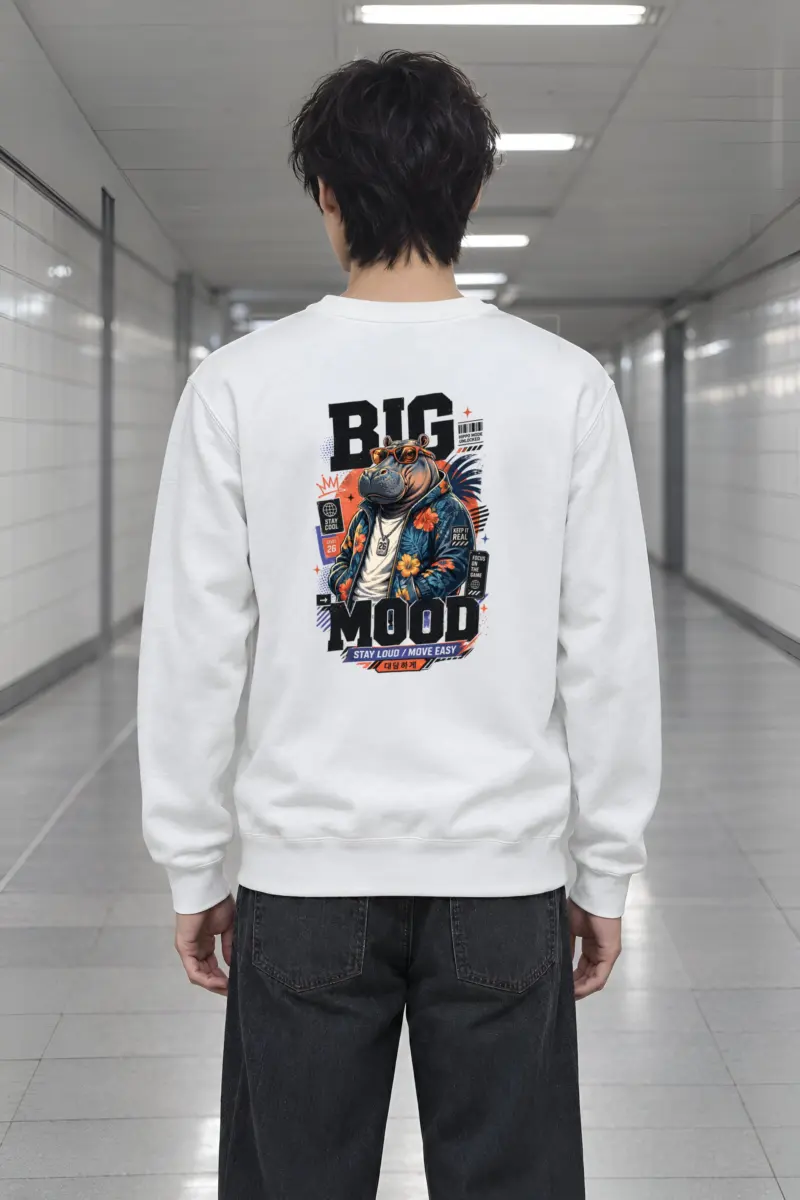 "Big Hippo Mode" Heavy Blend Unisex Crewneck Sweatshirt
