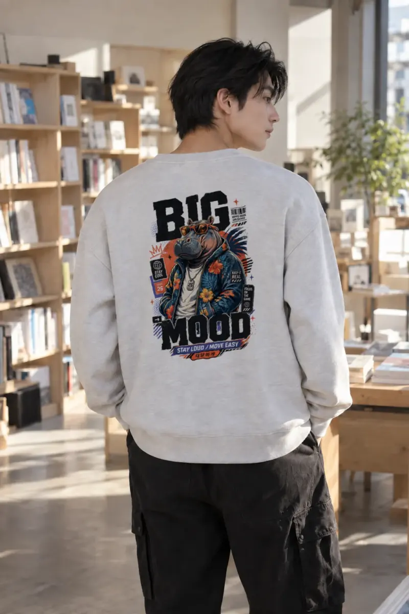 "Big Hippo Mode" Heavy Blend Unisex Crewneck Sweatshirt | Gildan 18000