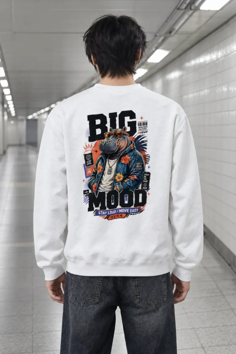 "Big Hippo Mode" Heavy Blend Unisex Crewneck Sweatshirt