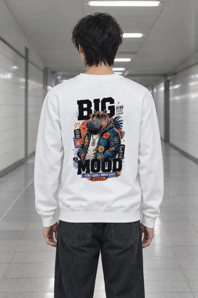 "Big Hippo Mode" Heavy Blend Unisex Crewneck Sweatshirt