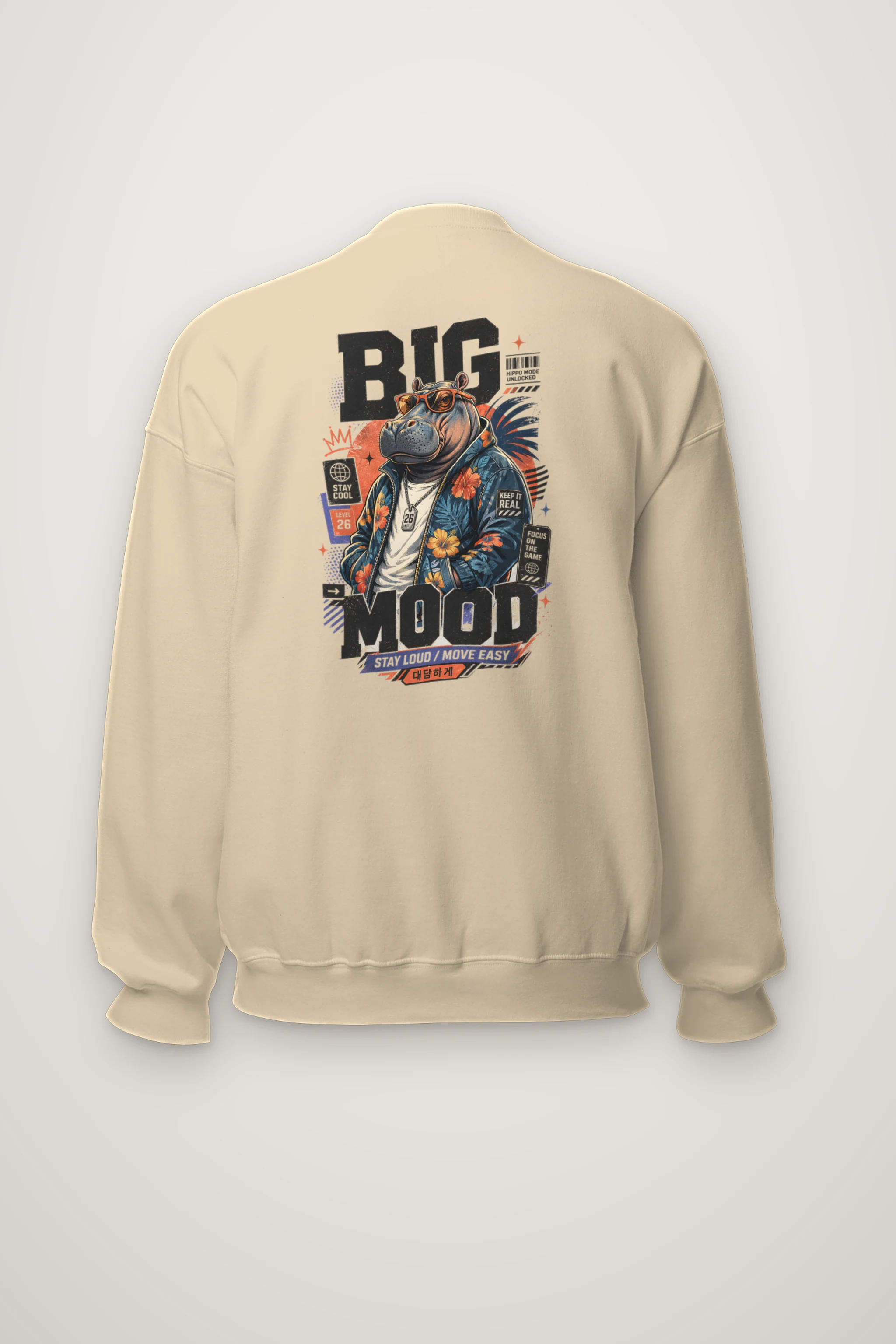 "Big Hippo Mode" Heavy Blend Unisex Crewneck Sweatshirt