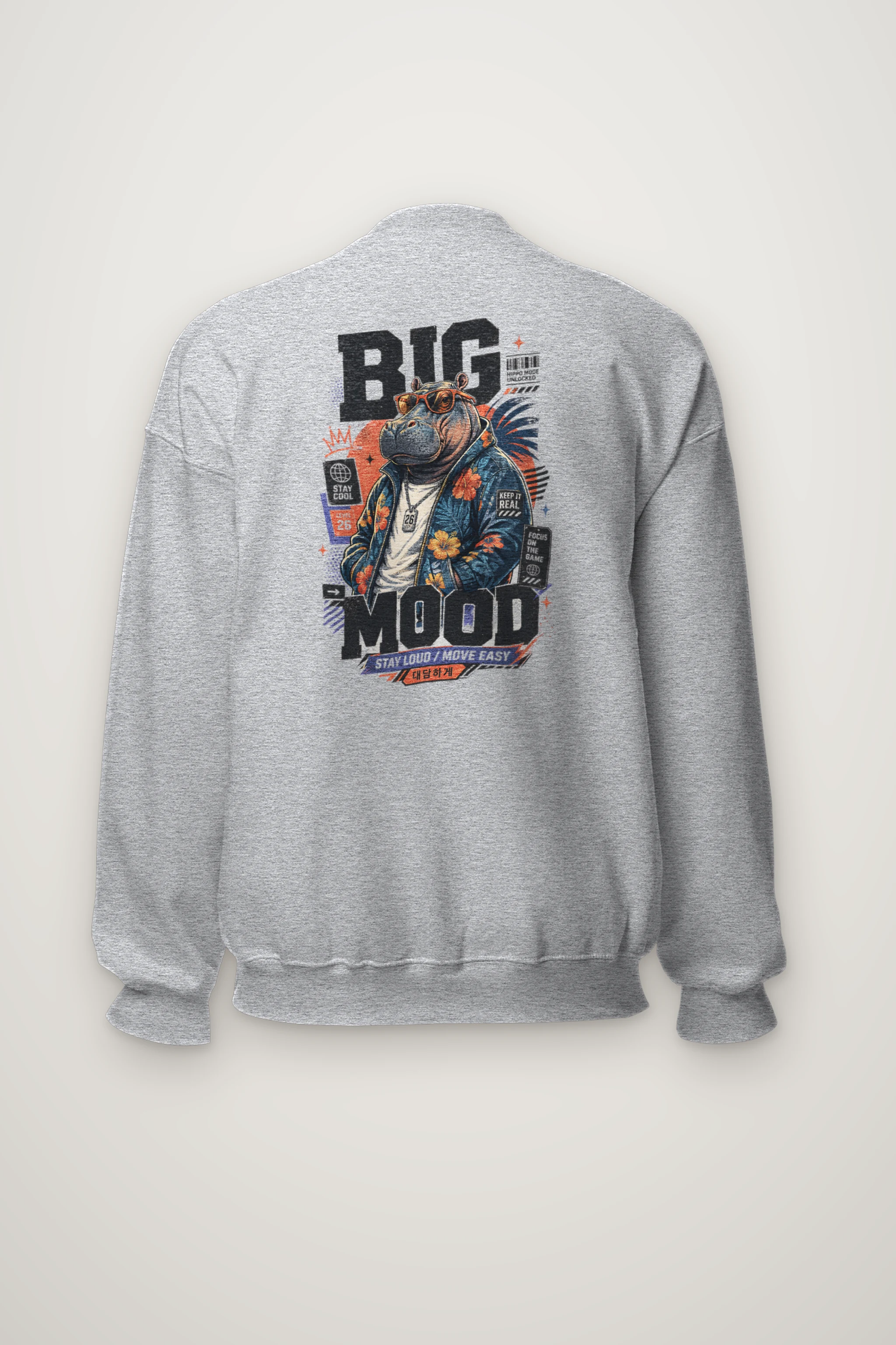 "Big Hippo Mode" Heavy Blend Unisex Crewneck Sweatshirt