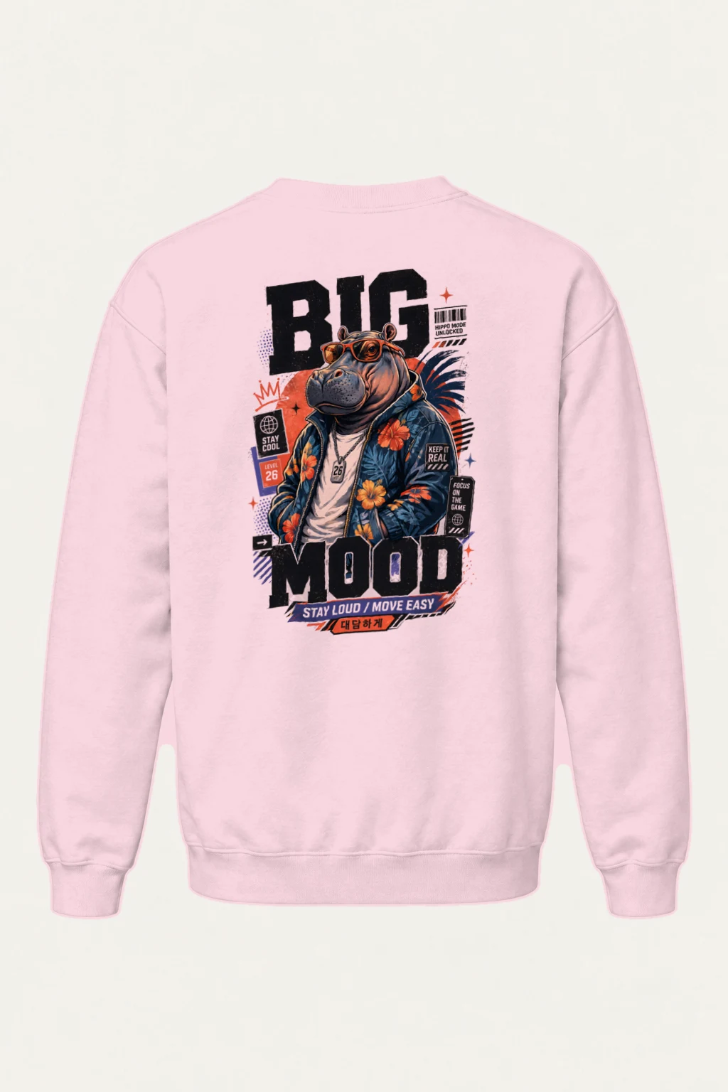 "Big Hippo Mode" Heavy Blend Unisex Crewneck Sweatshirt | Gildan 18000