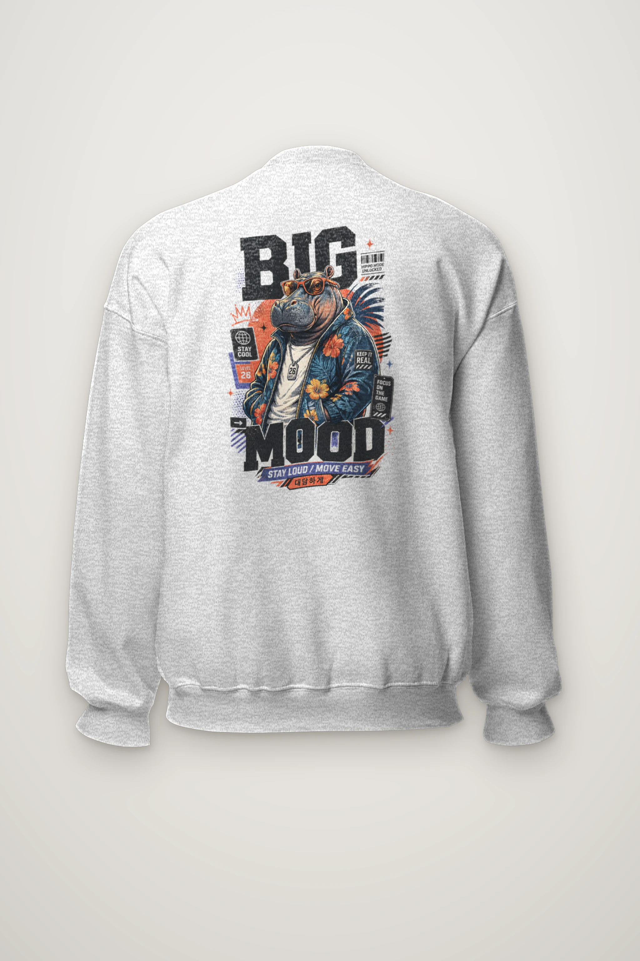 "Big Hippo Mode" Heavy Blend Unisex Crewneck Sweatshirt
