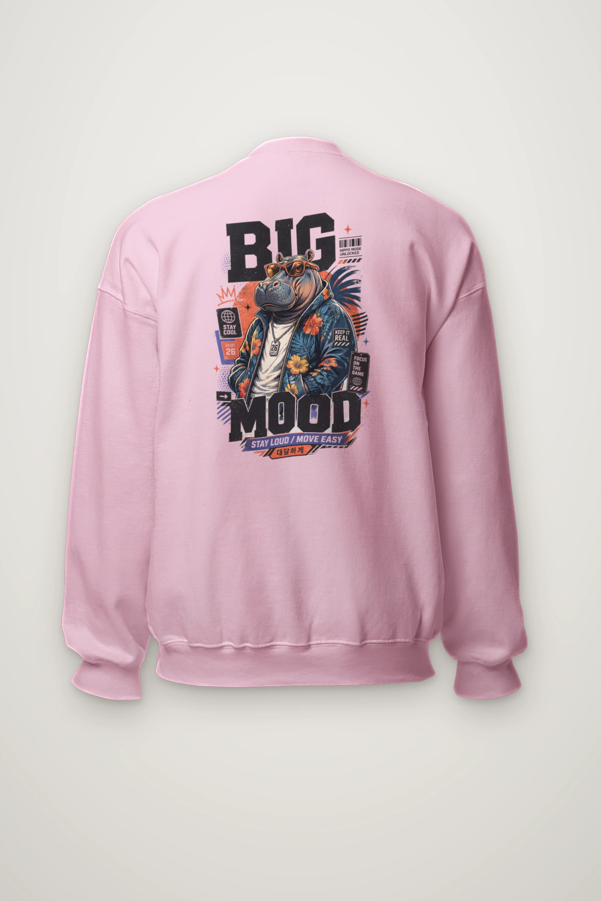 "Big Hippo Mode" Heavy Blend Unisex Crewneck Sweatshirt