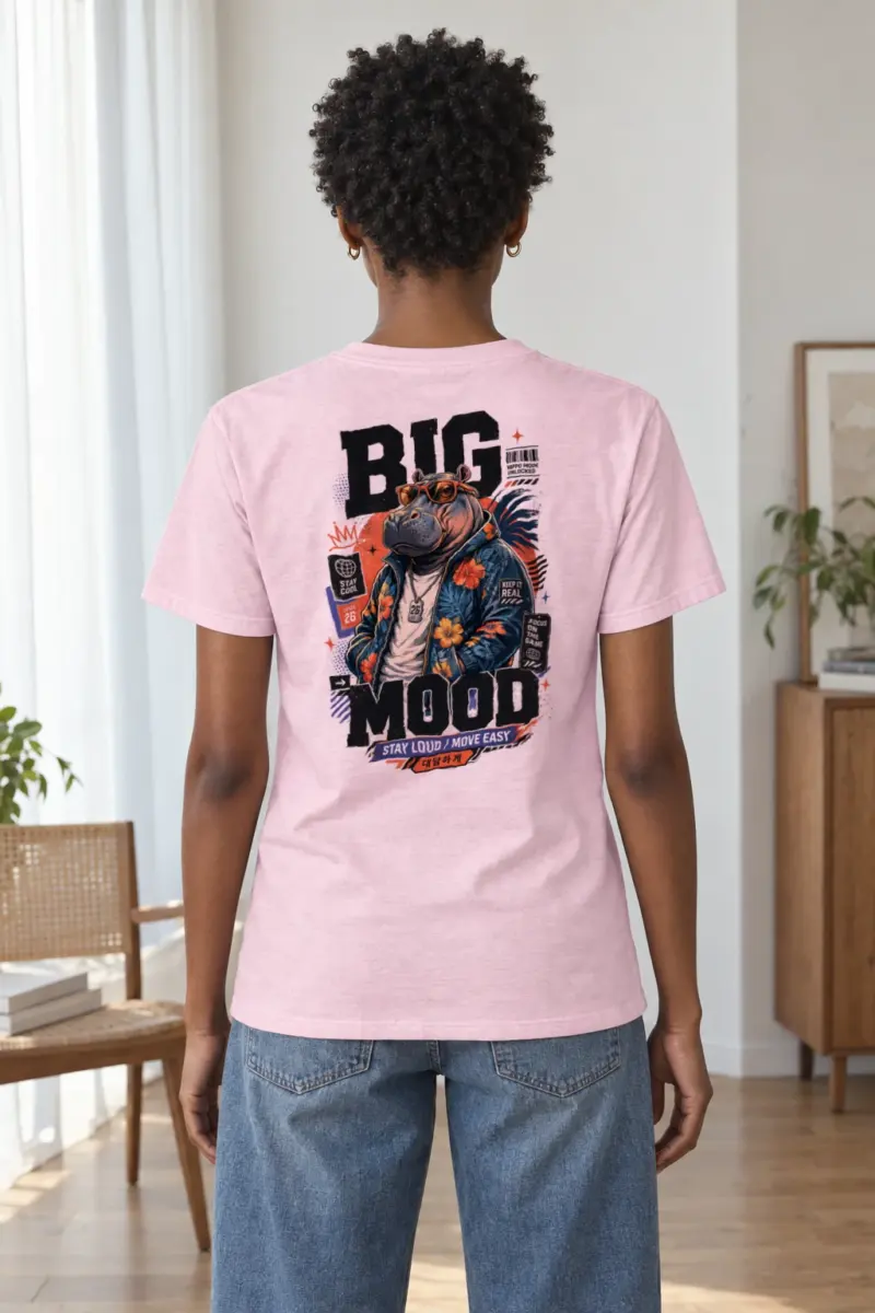 "Big Hippo Mode" Heavyweight Unisex Crewneck T-shirt | Gildan 5000