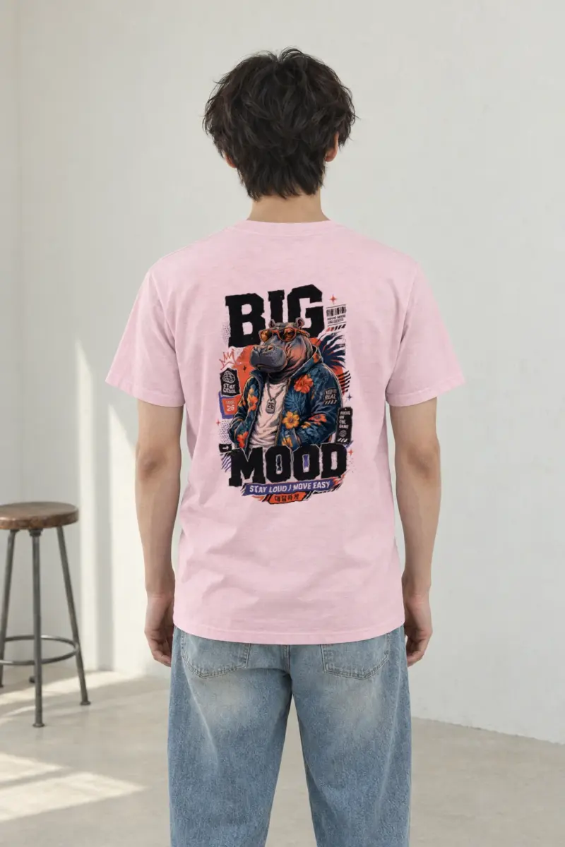 "Big Hippo Mode" Heavyweight Unisex Crewneck T-shirt