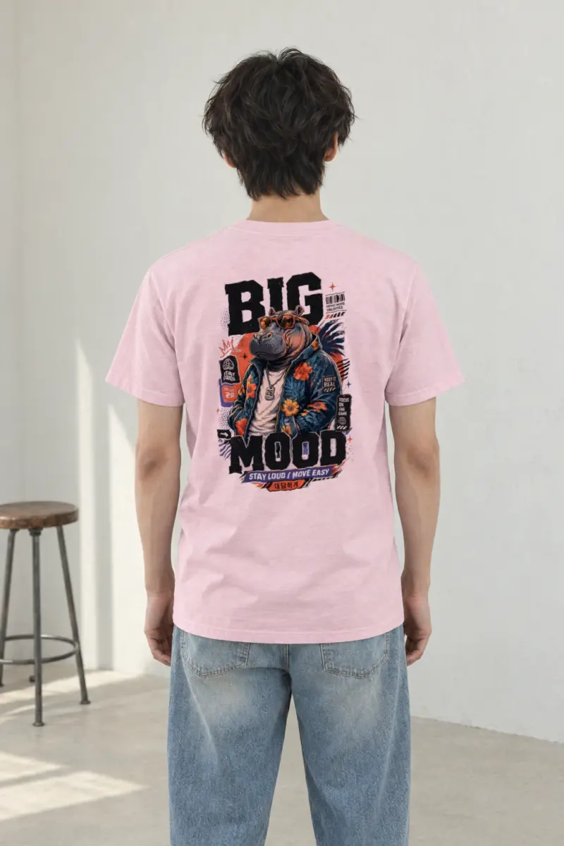 "Big Hippo Mode" Heavyweight Unisex Crewneck T-shirt