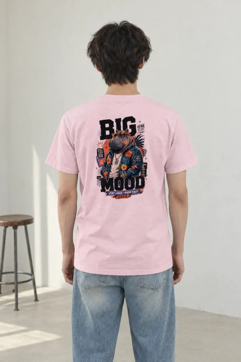 "Big Hippo Mode" Heavyweight Unisex Crewneck T-shirt