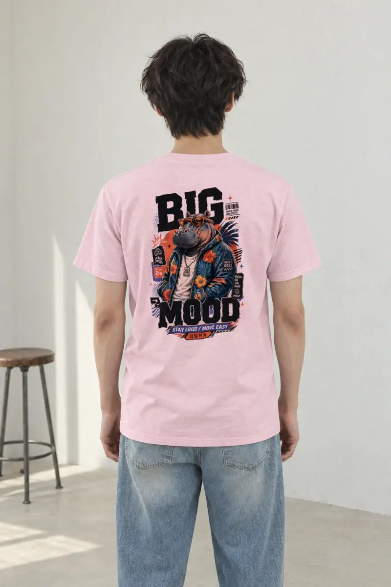 "Big Hippo Mode" Heavyweight Unisex Crewneck T-shirt