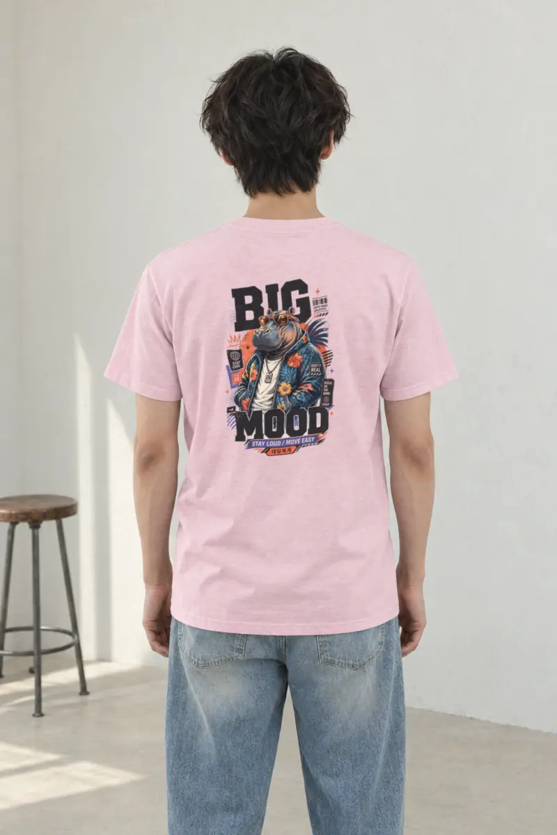 "Big Hippo Mode" Heavyweight Unisex Crewneck T-shirt