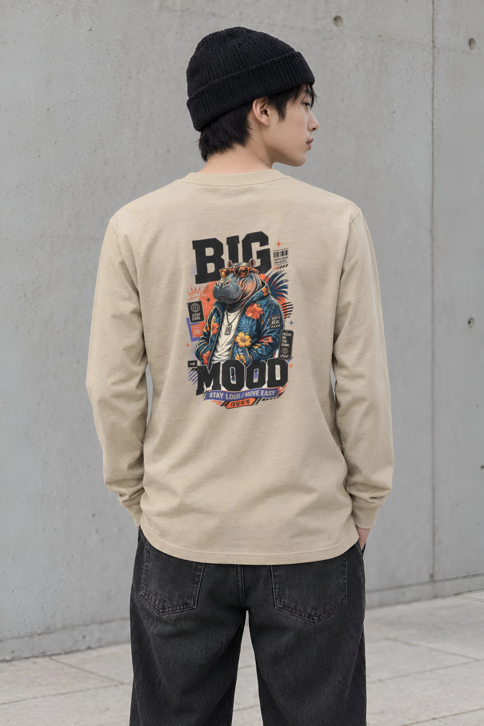 "Big Hippo Mode" Unisex Longsleeve T-shirt