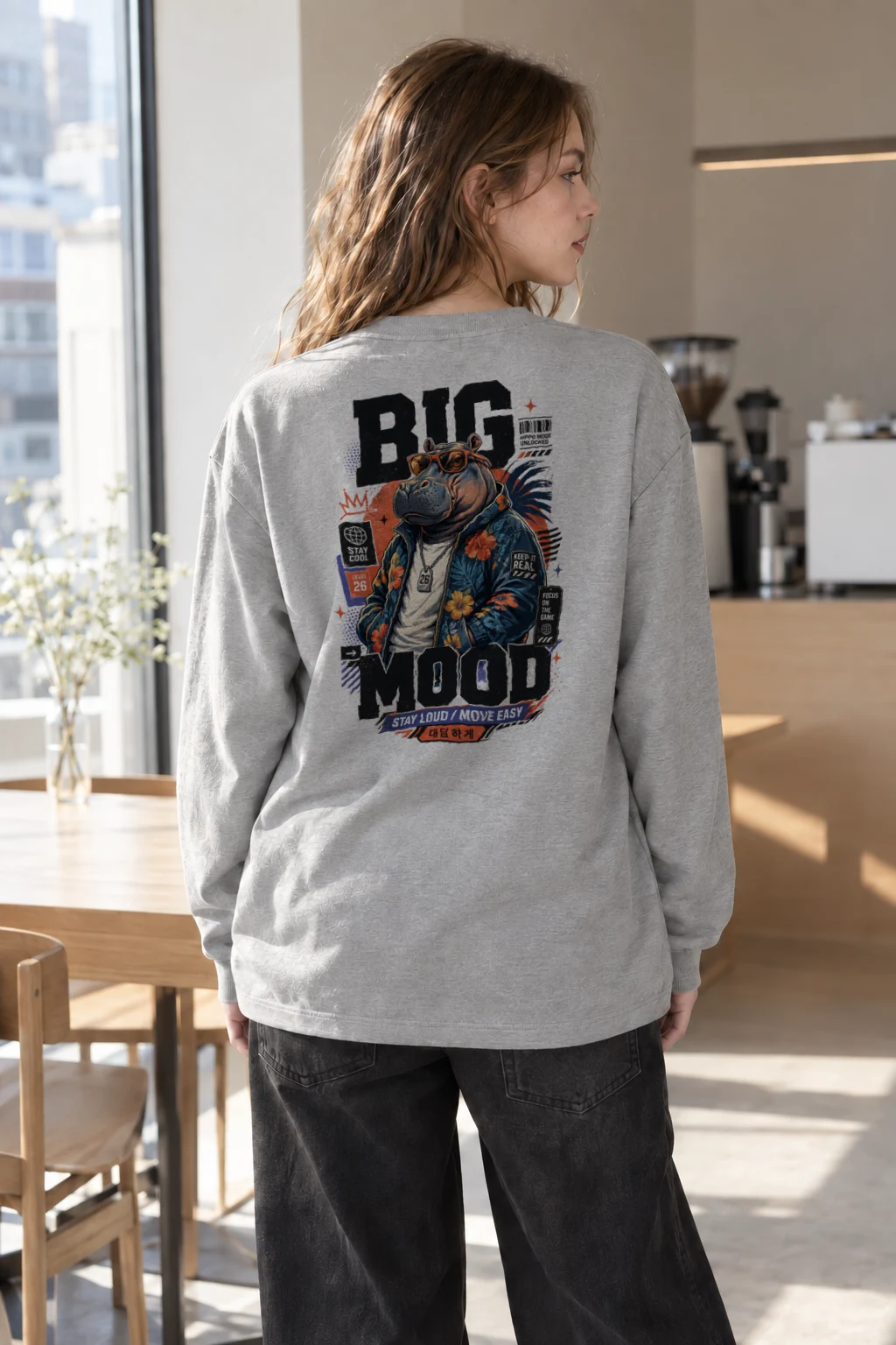 "Big Hippo Mode" Unisex Longsleeve T-shirt | Gildan 2400