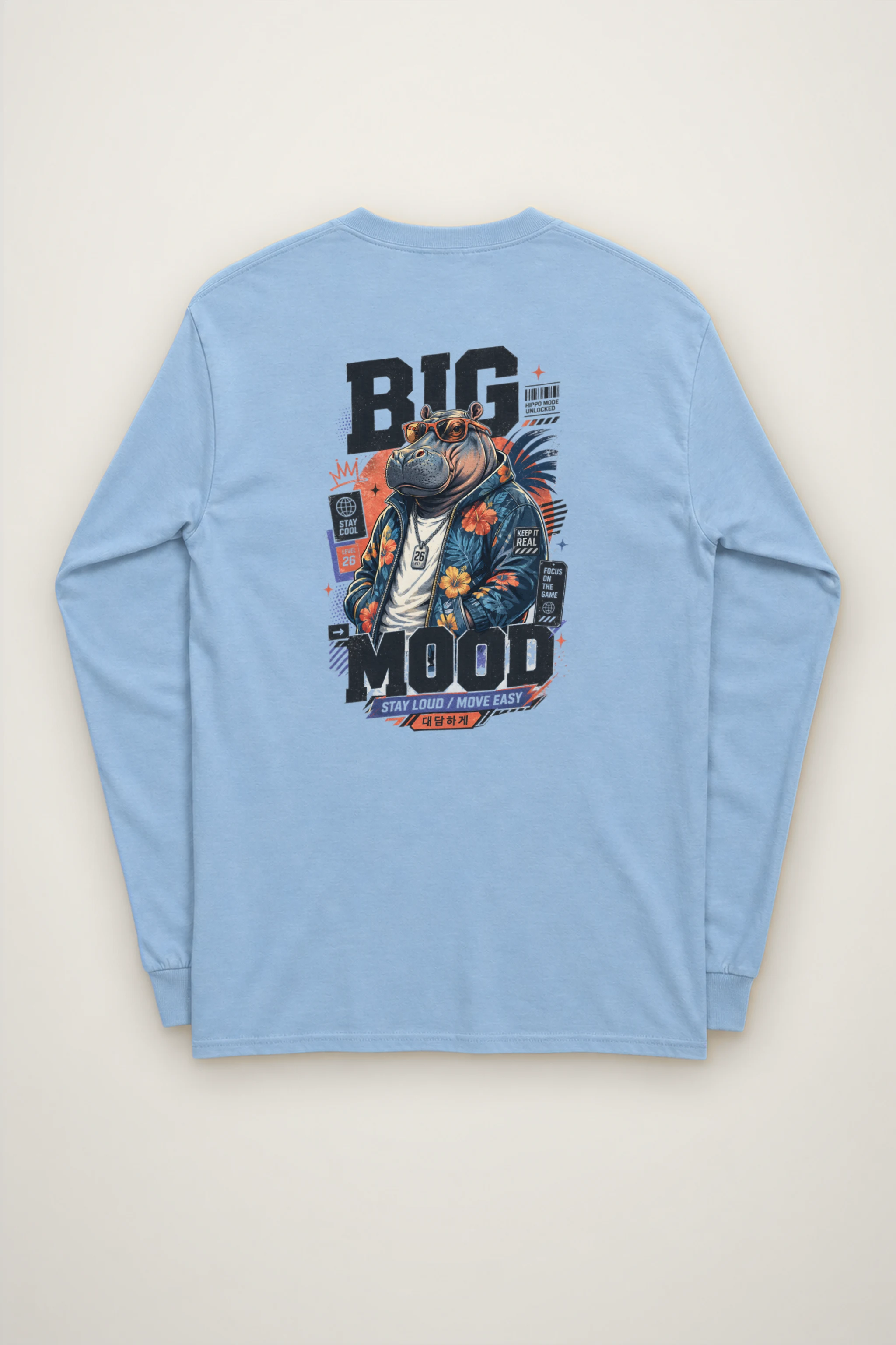 "Big Hippo Mode" Unisex Longsleeve T-shirt