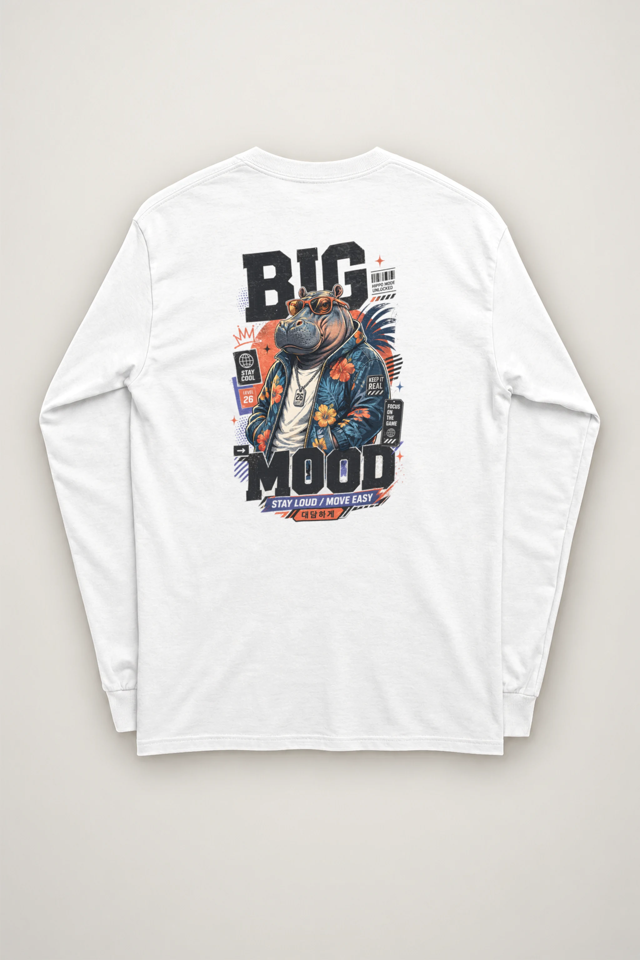 "Big Hippo Mode" Unisex Longsleeve T-shirt