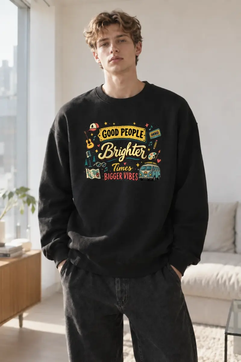 "Bigger Vibes" Heavy Blend Unisex Crewneck Sweatshirt | Gildan 18000