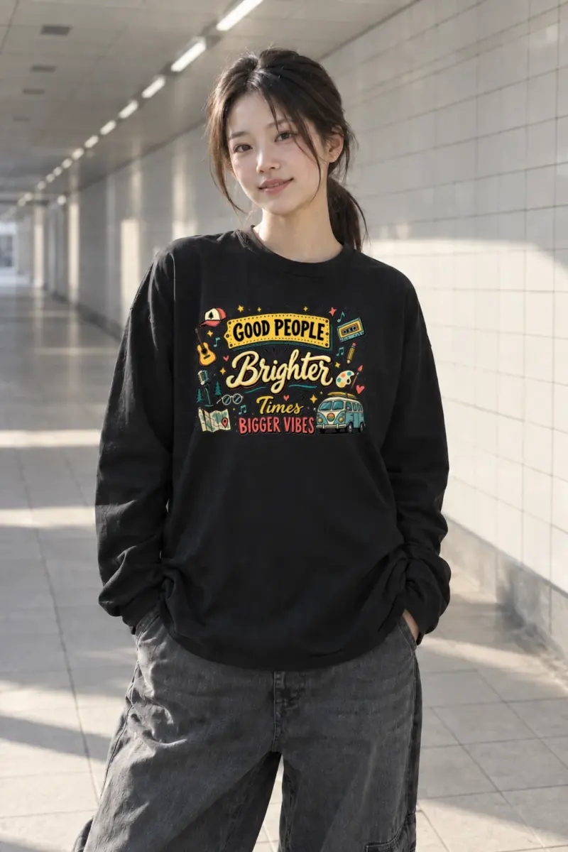 "Bigger Vibes" Unisex Longsleeve T-shirt | Gildan 2400