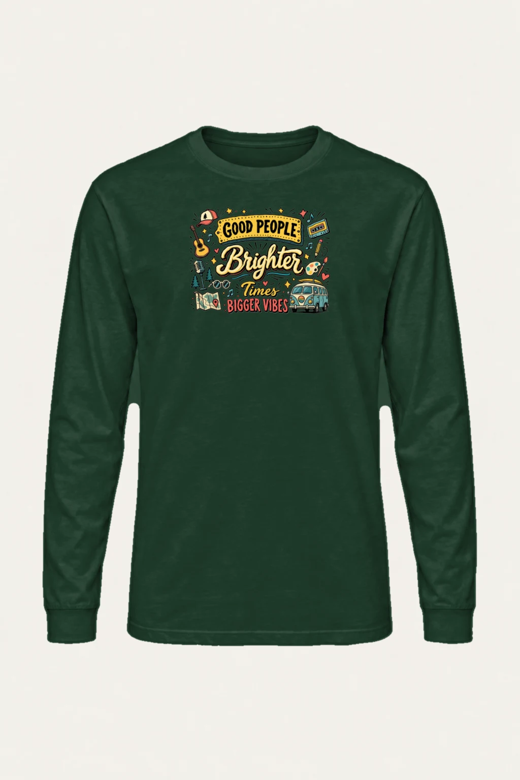 "Bigger Vibes" Unisex Longsleeve T-shirt | Gildan 2400