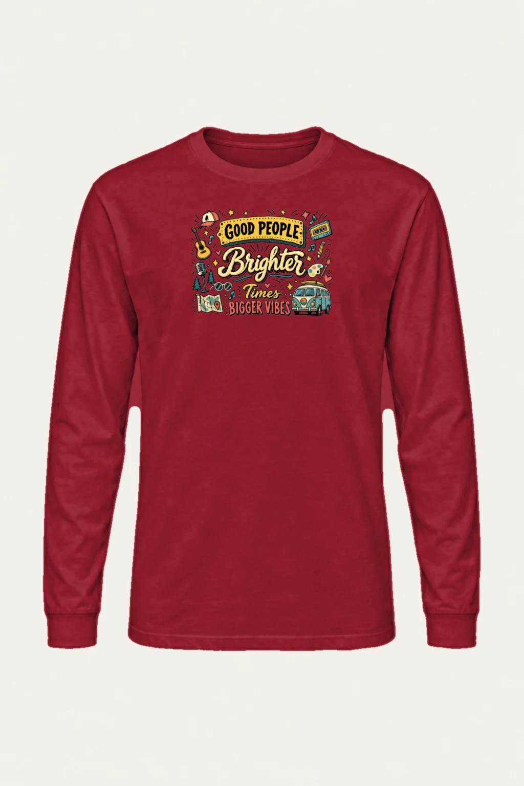 "Bigger Vibes" Unisex Longsleeve T-shirt | Gildan 2400