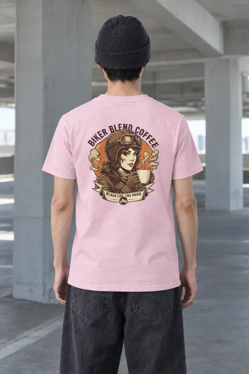 "Biker Blend Coffee" Heavyweight Unisex Crewneck T-shirt