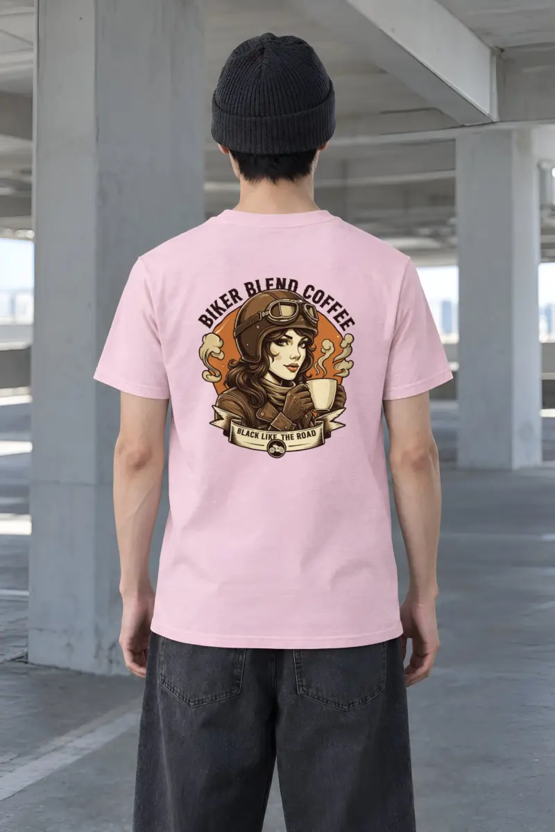 "Biker Blend Coffee" Heavyweight Unisex Crewneck T-shirt