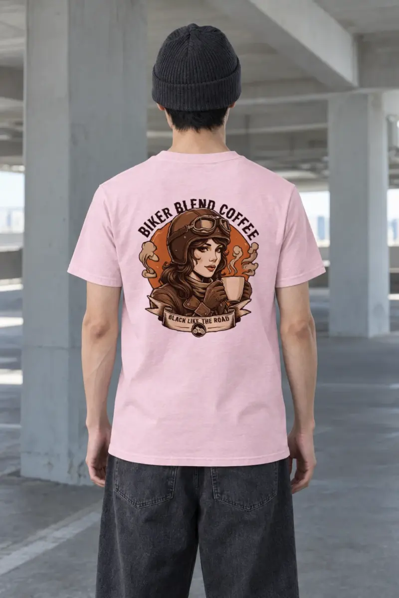 "Biker Blend Coffee" Heavyweight Unisex Crewneck T-shirt