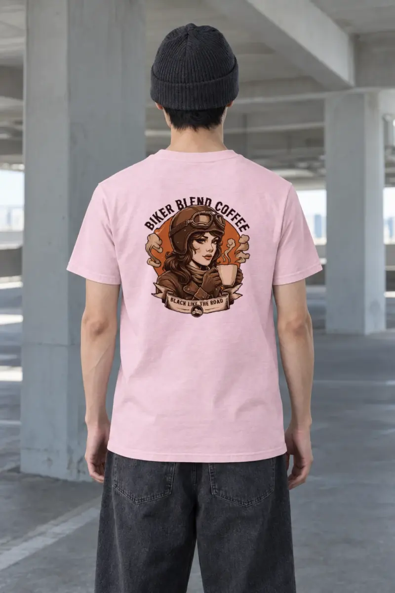 "Biker Blend Coffee" Heavyweight Unisex Crewneck T-shirt