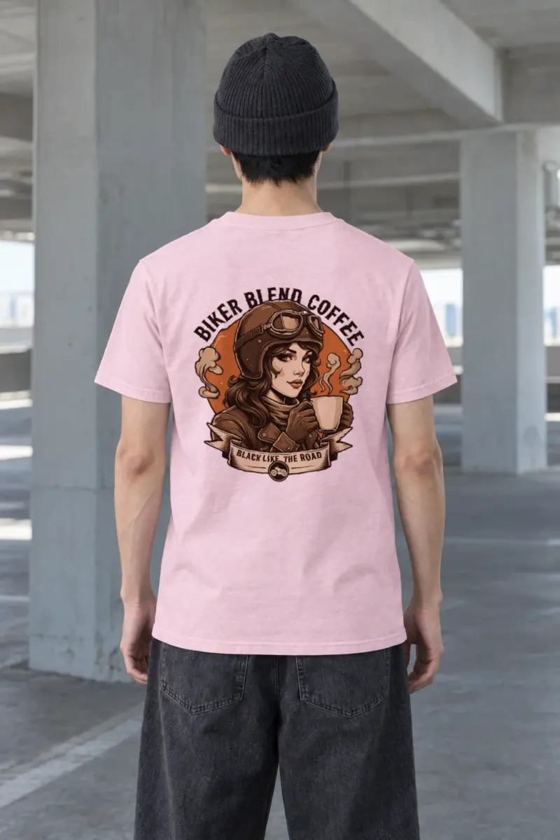"Biker Blend Coffee" Heavyweight Unisex Crewneck T-shirt