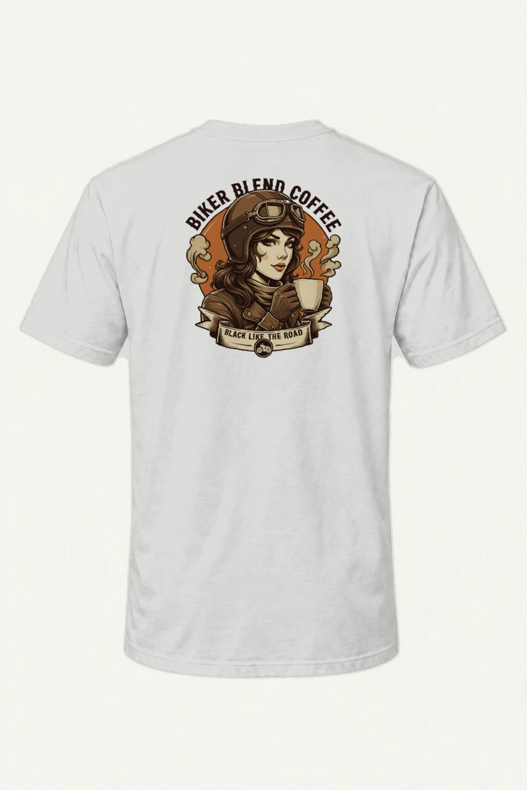 "Biker Blend Coffee" Heavyweight Unisex Crewneck T-shirt | Gildan 5000