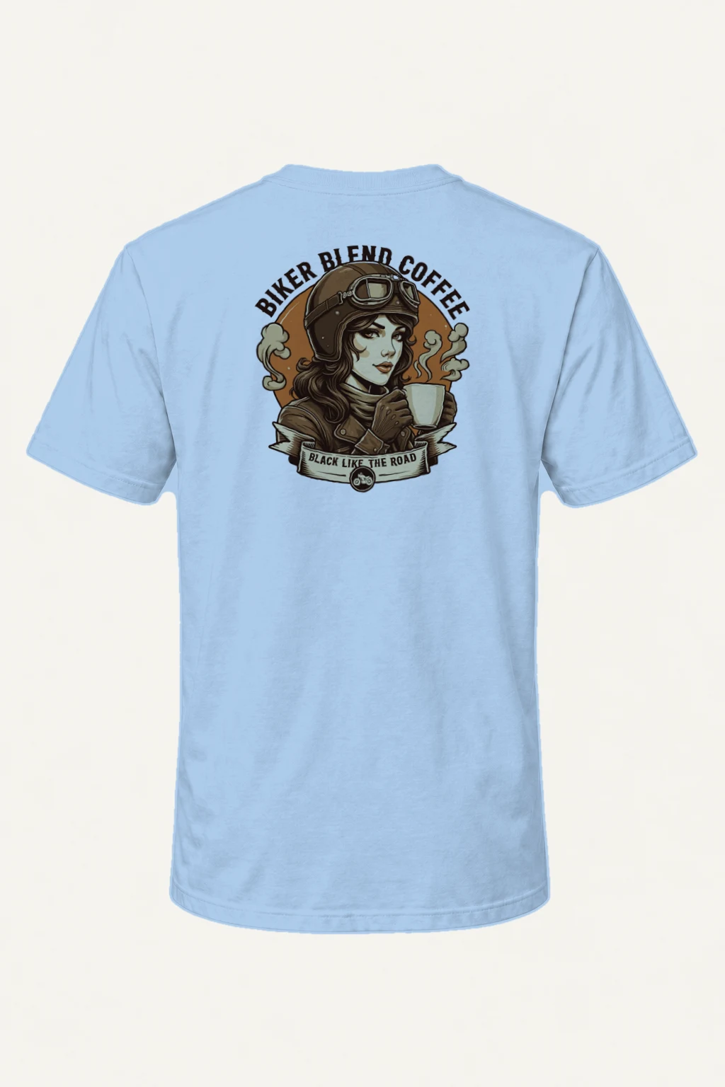 "Biker Blend Coffee" Heavyweight Unisex Crewneck T-shirt | Gildan 5000